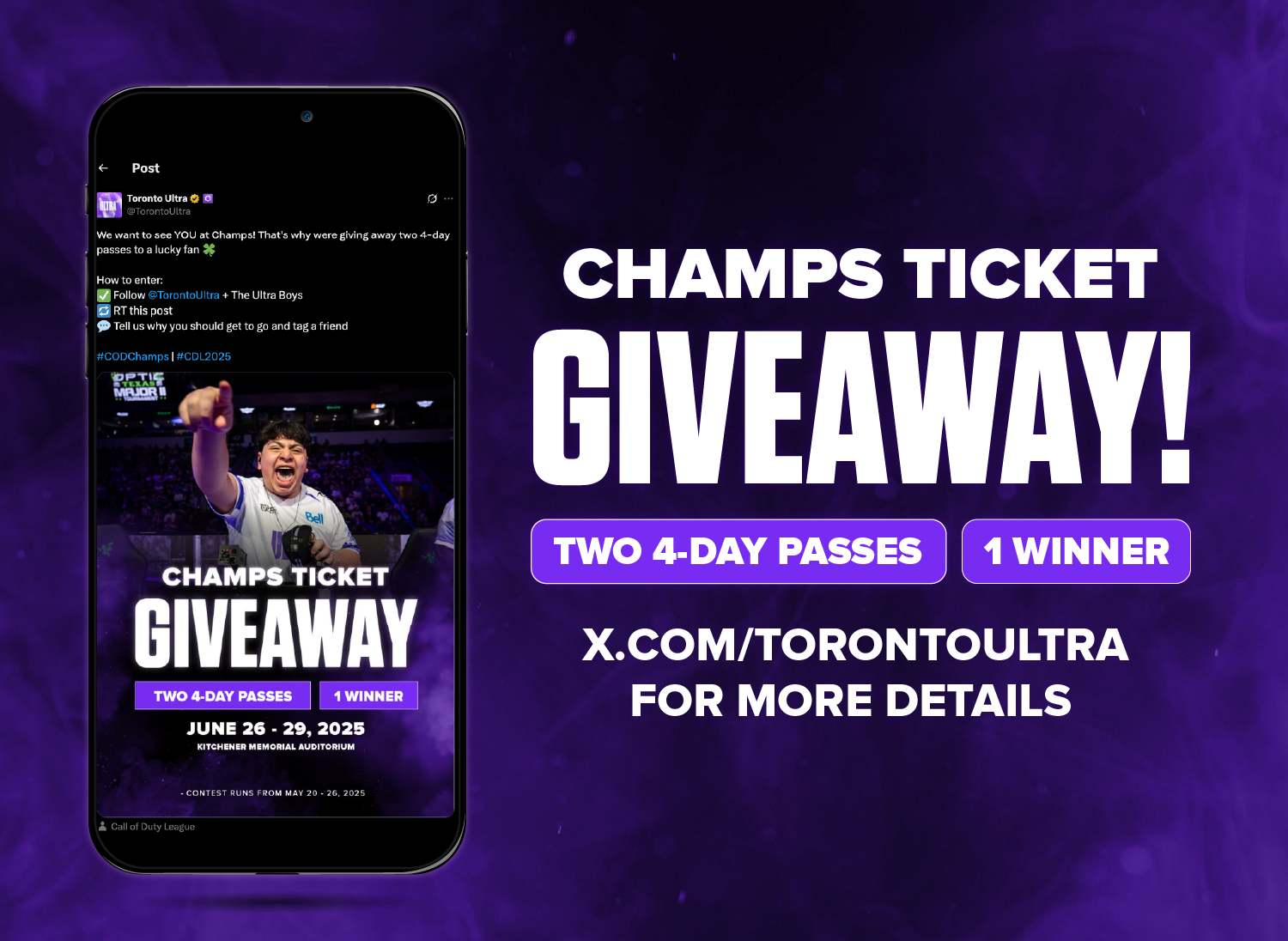 CHAMPS TICKET GIVEAWAY